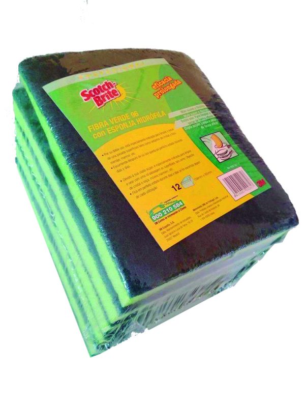 SCOTCH BRITE CON ESPONJA BACTERICIDA pack12ud(C/6)