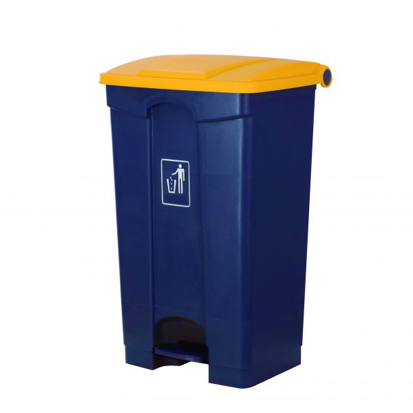 CONTENEDOR 120L C/APERTURA/PEDAL AMARILLO AF7302A