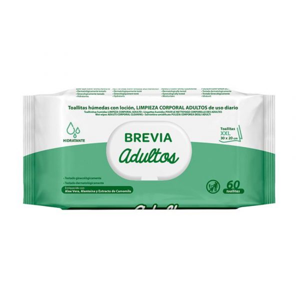TOALLITAS HUMEDAS ADULTOS BREVIA PACK 60uds (C/12)