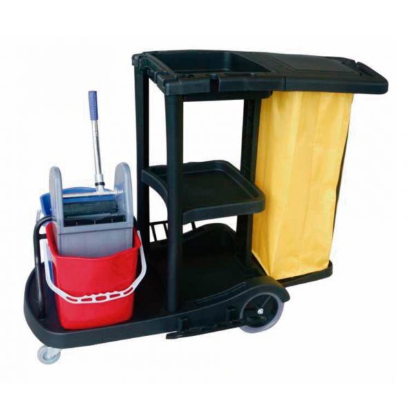 CARRO LIMPIEZA NEGRO 2 CUBOS PRENSA LYTEC AF08180C