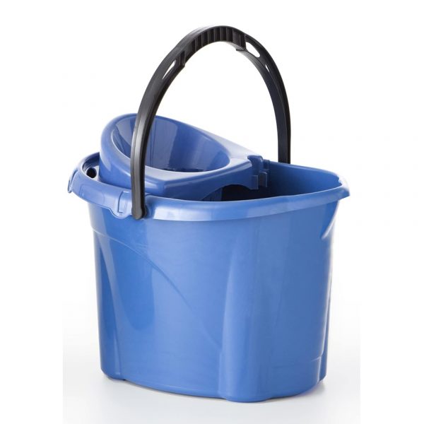 CUBO OVALADO C/ESCURRIDOR 12 L AZUL REF 9001