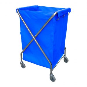 CARRO LAVANDERÍA "x" METÁLICO SACO AZUL LYTEC