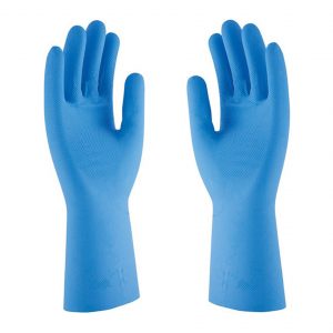 GUANTE LATEX SATINADO AZUL T-M      REF 11752021
