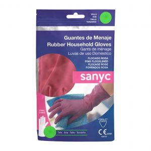 GUANTE LATEX FLOCADO  T-8(M)