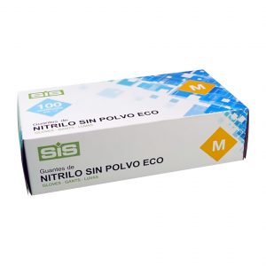 GUANTE NITRILO AZUL ECO SIS SIN POLVO  T-P 100UDS