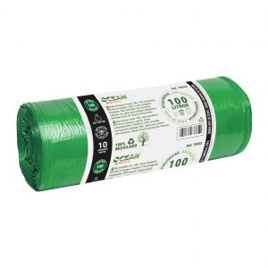 BOLSA BASURA 85x105 VERDE G.150 Rollo 10uds (C/25)