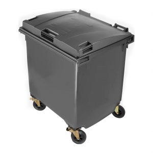 CONTENEDOR 1100L GRIS TAPA PLANA REF 04154