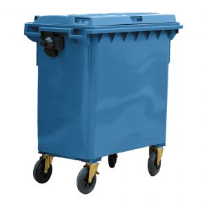 CONTENEDOR 800 LITROS AZUL TAPA PLANA REF 04013