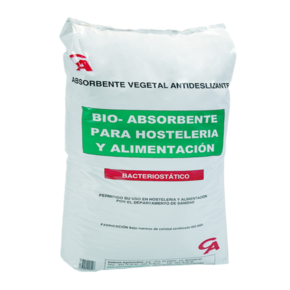ABSORBENTE VEGETAL ANTIDESLIZ. BACTERIOSTATIC 7KG.