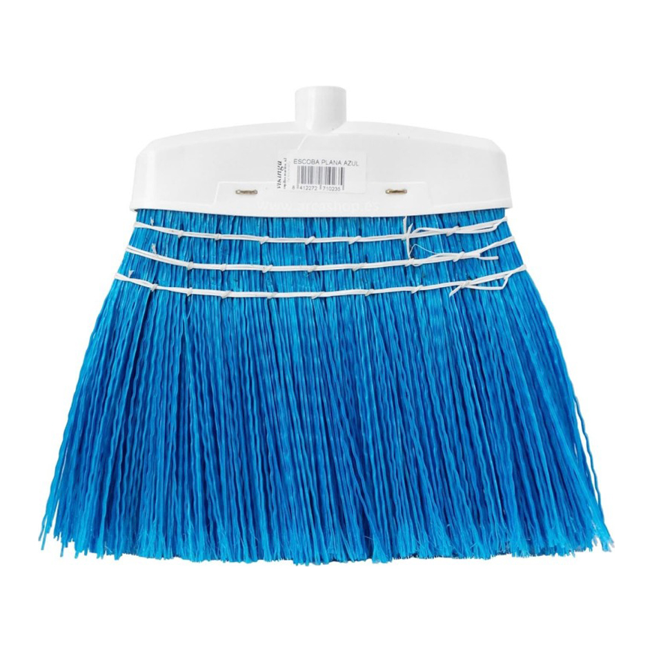 ESCOBA PLANA PLASTICO AZUL 71023