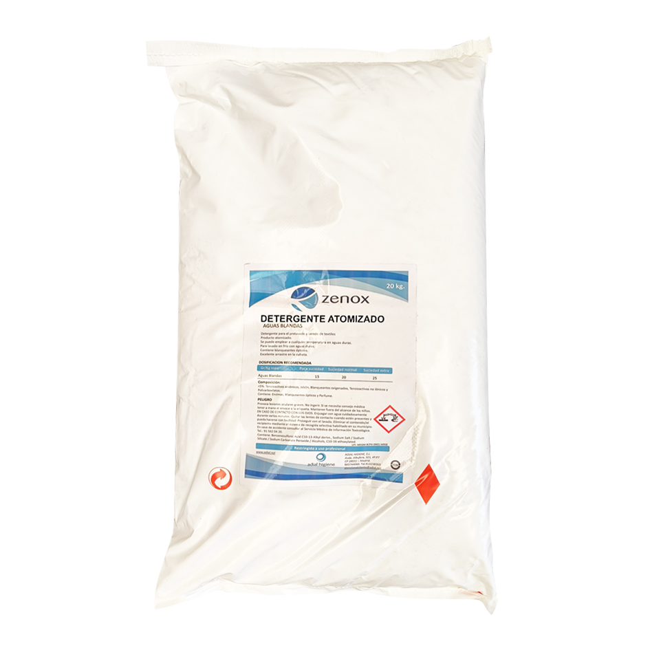 ZENOX DETERGENTE ATOMIZADO AGUAS BLANDAS 20KG