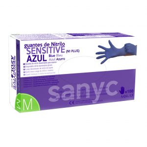 GUANTE NITRILO AZUL SENSITIVE  T-L C/100 UDS